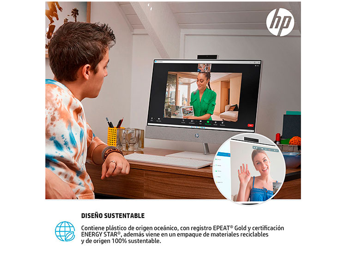 ALL IN ONE HP PAVILION 27-CA0001 / AMD RYZEN 5 / 8GB RAM / 512GB SSD / 27 FHD 8