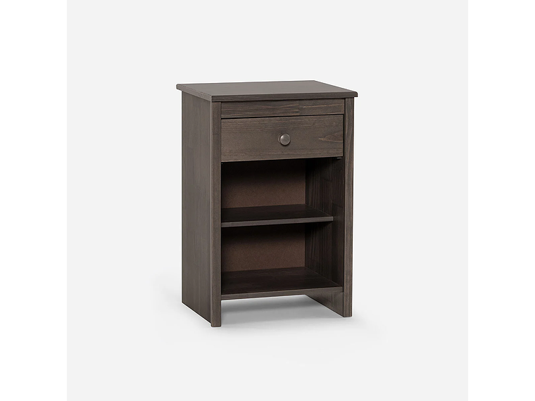 CAMA EUROPEA PRATTA 1 PLAZA PATA MADERA + RESPALDO + VELADOR 5