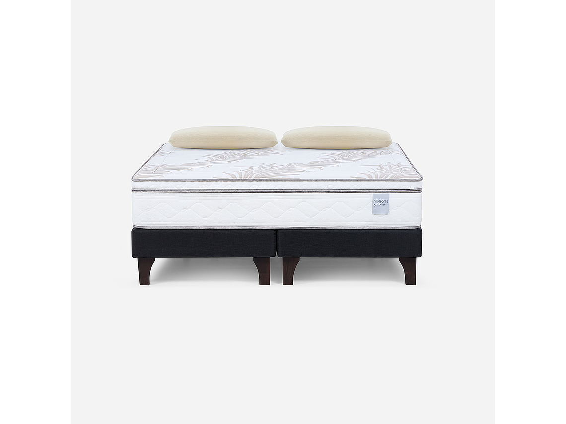 CAMA EUROPEA NEO PLUS KING 180X200 CM + ALMOHADAS ESENCIAL 1