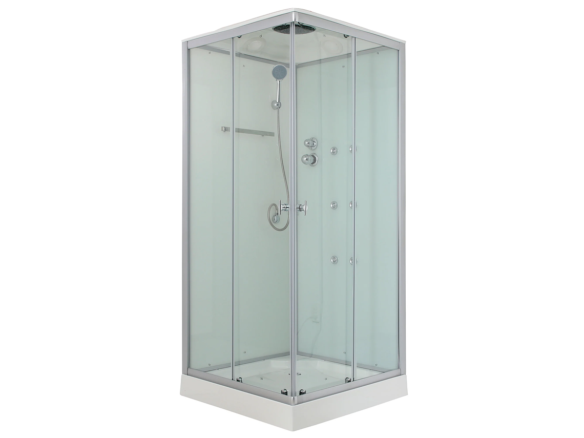 CABINA DE DUCHA RECTA TRANSPARENTE 90X90X215 CM (INCLUYE TECHO Y RECEPTÁCULO) 1