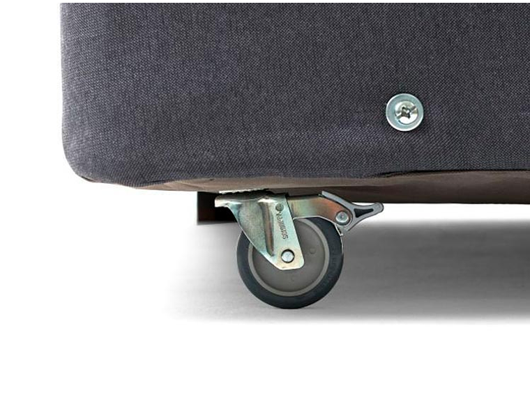 JUEGO DE DORMITORIO DRIMKIP CAMA AMERICANA DUO POCKET 1 PLAZA GRIS + RESPALDO + TOPPER 5