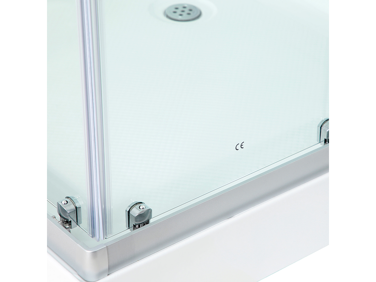 CABINA DE DUCHA RECTA TRANSPARENTE 90X90X215 CM (INCLUYE TECHO Y RECEPTÁCULO) 4