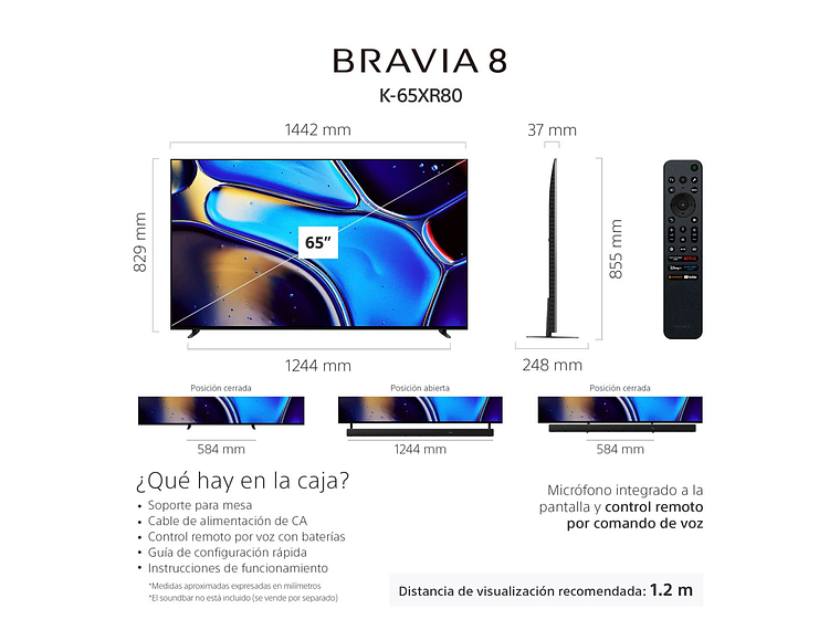 OLED BRAVIA 8 4K ULTRA HDR GOOGLE TV 65' 2