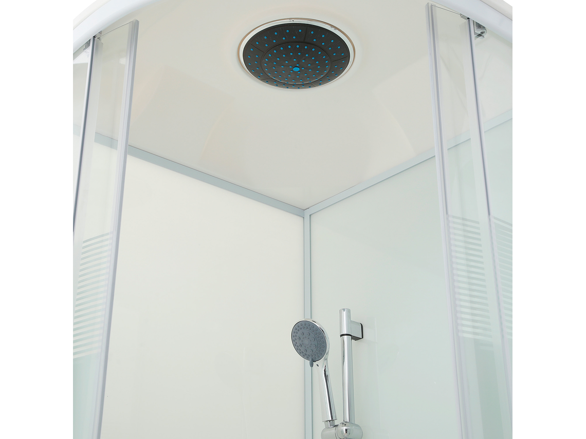 CABINA DE DUCHA CURVA CON LÍNEAS 90X90X215 CM (INCLUYE TECHO Y RECEPTÁCULO) 4