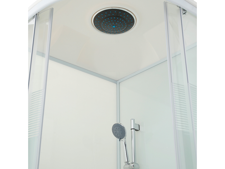 CABINA DE DUCHA CURVA CON LÍNEAS 90X90X215 CM (INCLUYE TECHO Y RECEPTÁCULO) 4