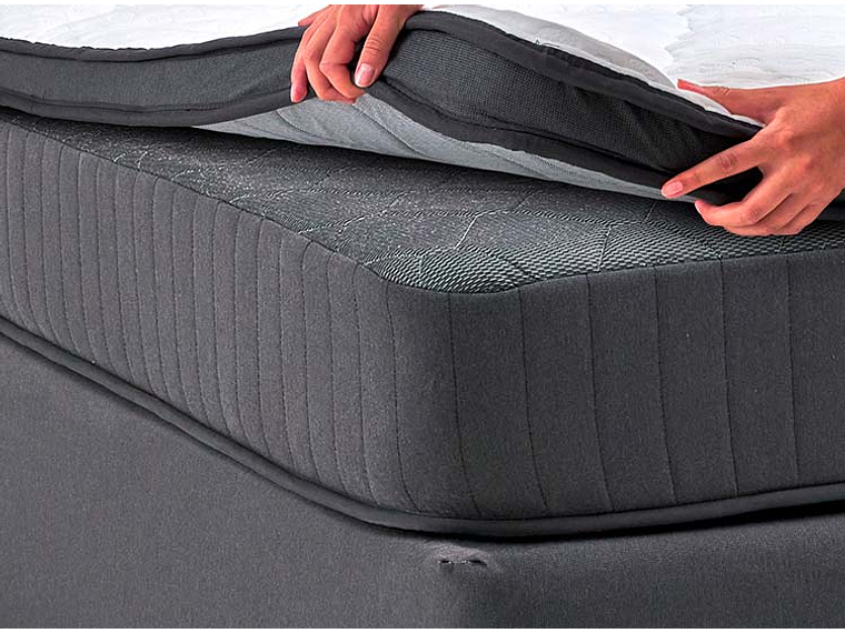 JUEGO DE DORMITORIO DRIMKIP CAMA EUROPEA HYBRIDA PLUS 1 PLAZA + RESPALDO 5