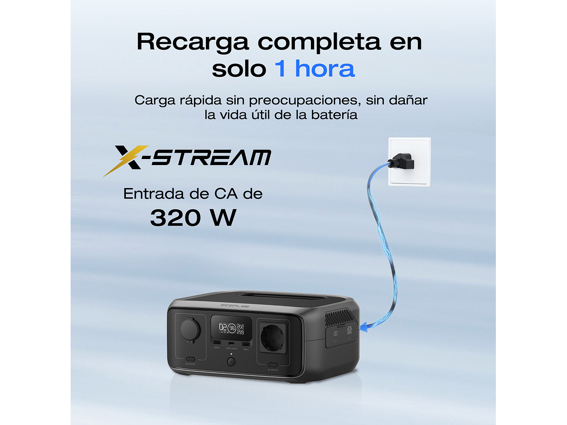  GENERADOR ECOFLOW RIVER 3 300W 245WH 6