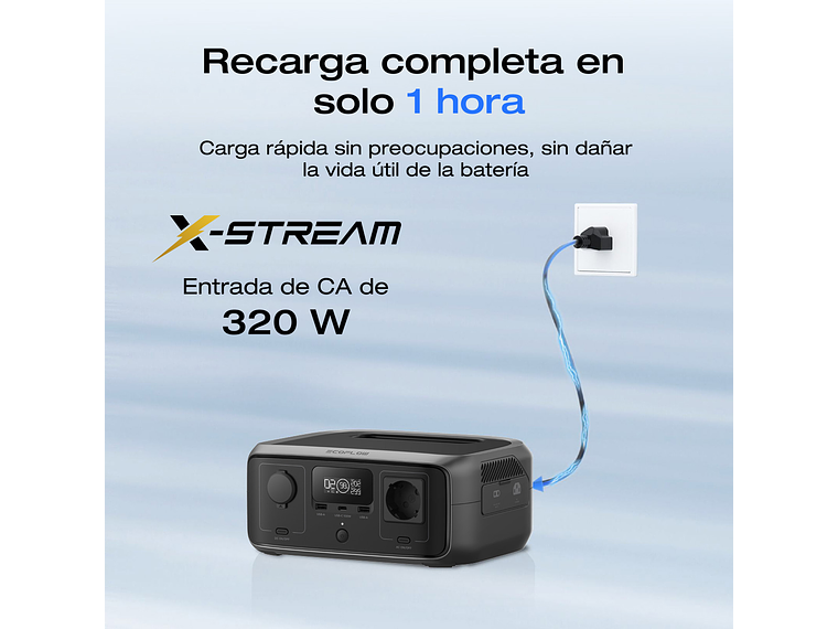  GENERADOR ECOFLOW RIVER 3 300W 245WH 6