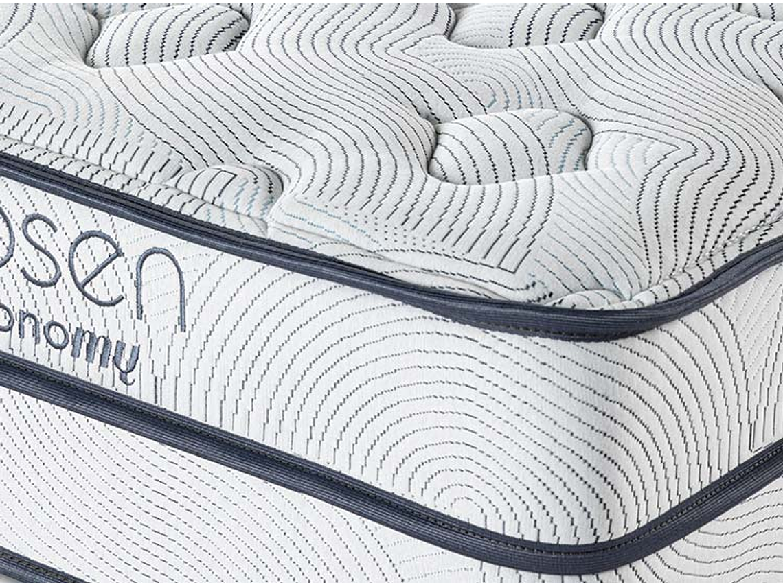 JUEGO DE DORMITORIO ROSEN CAMA EUROPEA AUTONOMY SKY KING AZUL + RESPALDO ISSEY 6