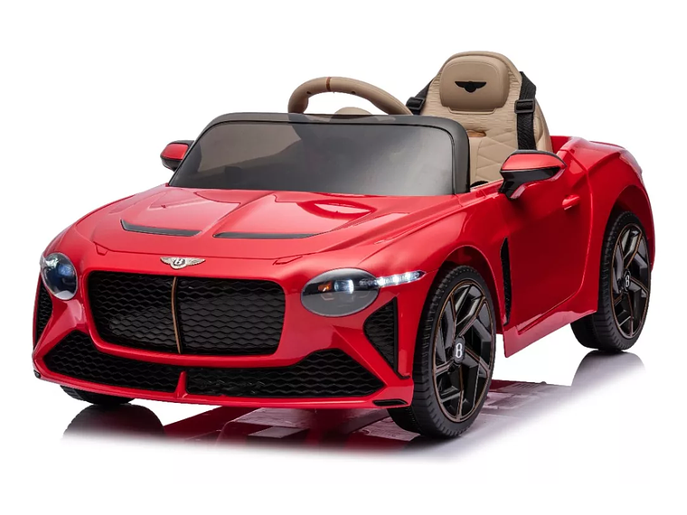 AUTO A BATERÍA BENTLEY BACALAR ROJO + LICENCIA - KIDSCOOL - BJJA1008-RJ 5