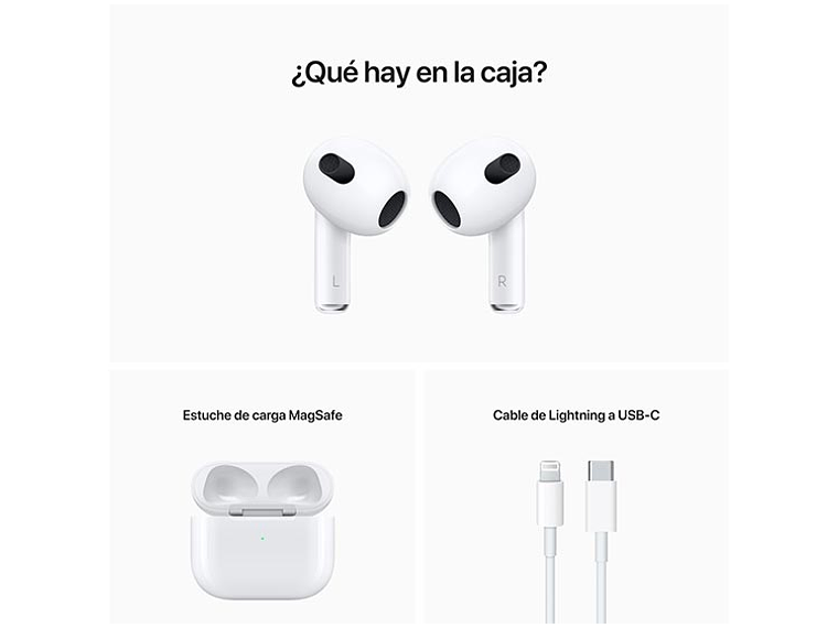 AIRPODS CON ESTUCHE DE CARGA MAGSAFE 3RA GENERACION BLUETOOTH 8
