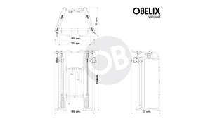 Polea Cruzada Corta V8 Series | Obelix