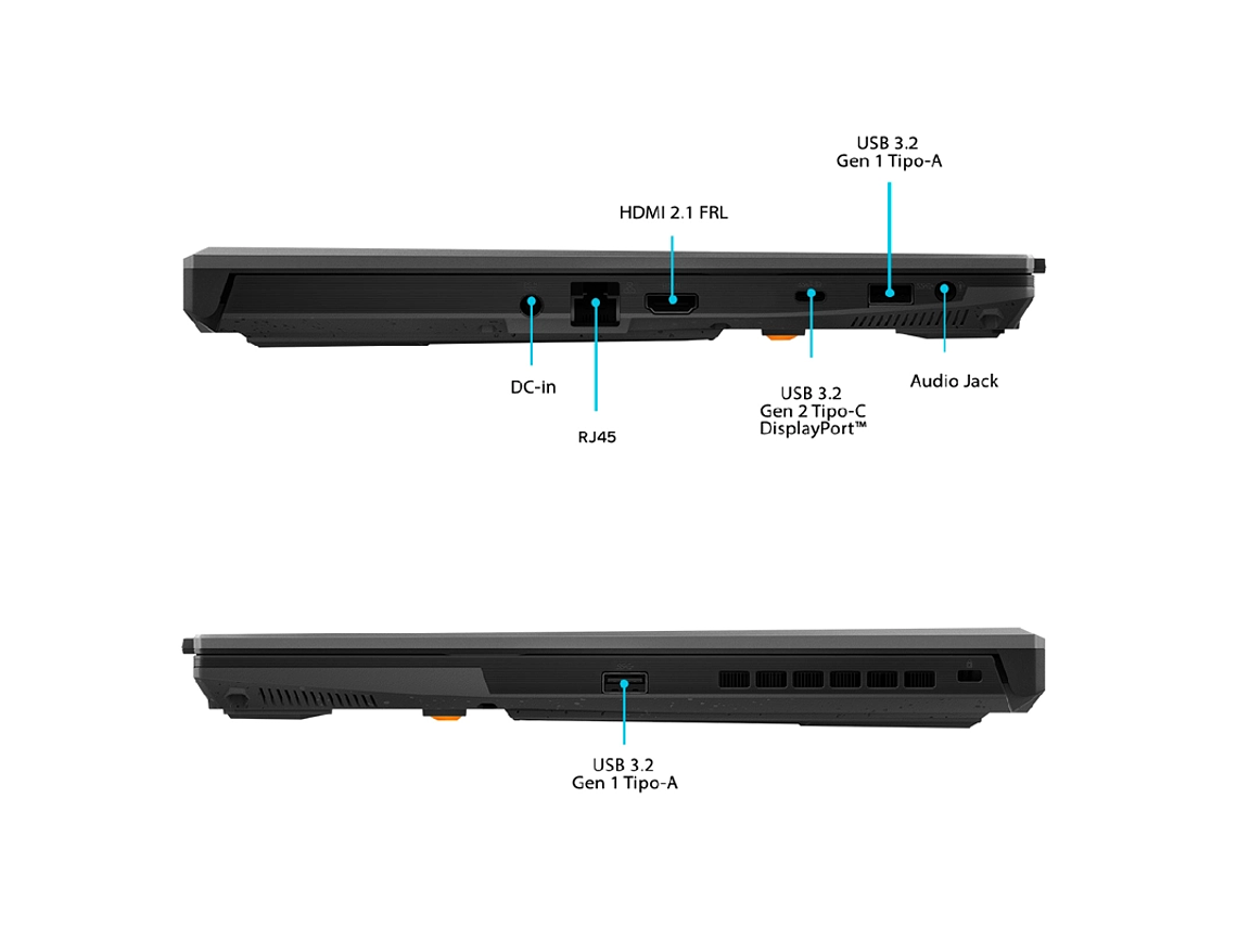 NOTEBOOK GAMER ASUS TUF F16 FX607VJ-RL028W INTEL CORE 5 8 GB RAM 512 GB SSD NVIDIA RTX 3050 16