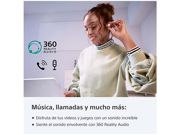 AUDÍFONOS SONY LINKBUDS S WFLS900N BLANCO 4