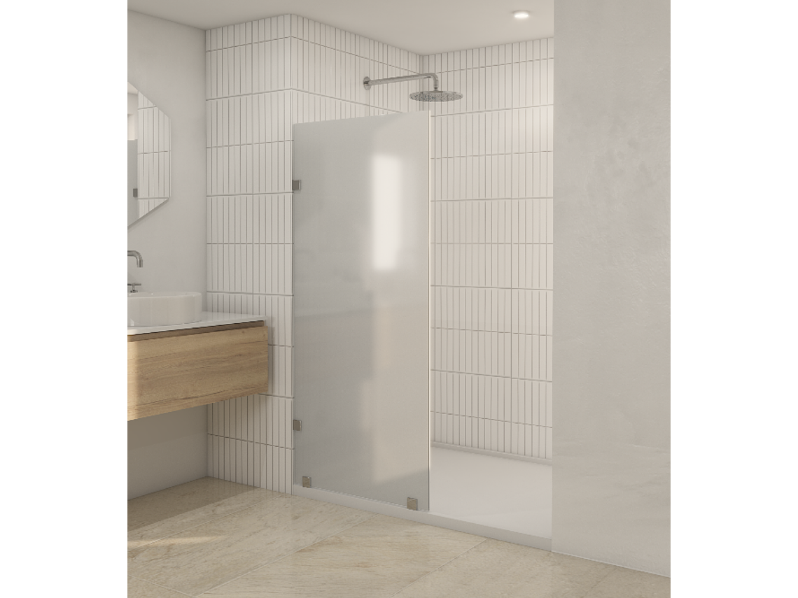 SHOWER DOOR VIDRIO TEMPLADO CON EMPAVONADO 100X190 CM HERRAJE INOX 2