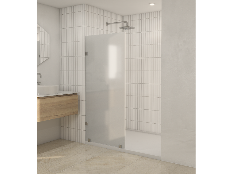 SHOWER DOOR VIDRIO TEMPLADO CON EMPAVONADO 100X190 CM HERRAJE INOX 2