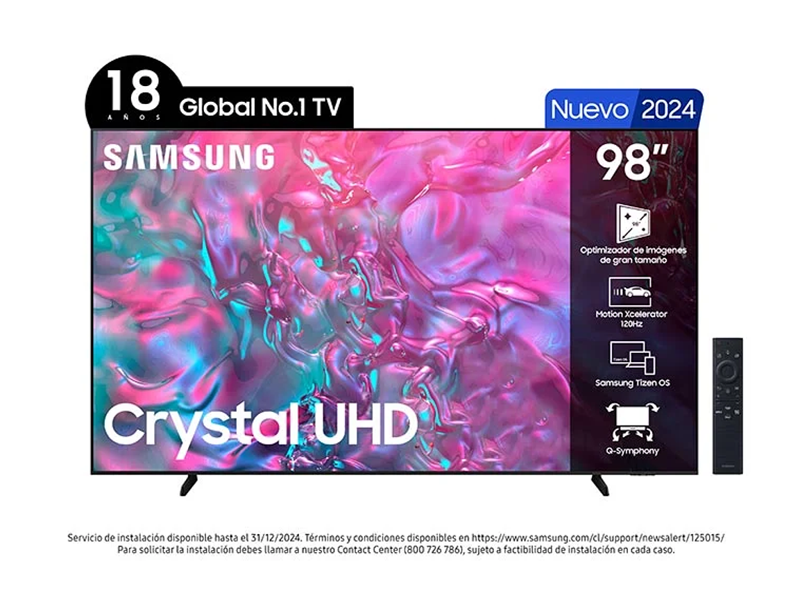 SMART TV SAMSUNG LED 4K UHD 98” CRYSTAL UN98DU9000GXZS 1
