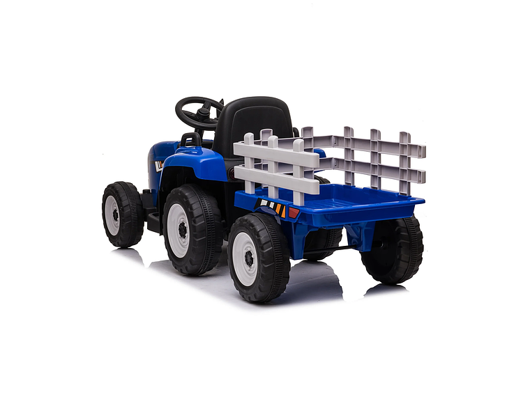 TRACTOR CON CARRO 12V AZUL 2