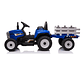 TRACTOR CON CARRO 12V AZUL - Miniatura 3