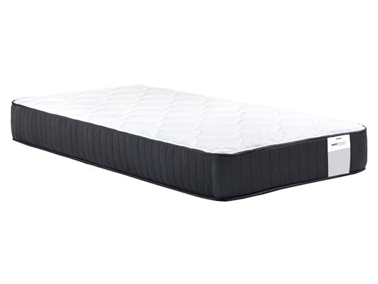 JUEGO DE DORMITORIO DRIMKIP CAMA EUROPEA DUO POCKET PLUS 1 PLAZA GRIS + RESPALDO 3