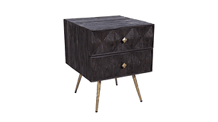 VELADOR DE MADERA COLOR CARBÓN