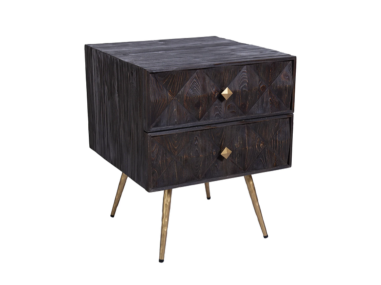 VELADOR DE MADERA COLOR CARBÓN 1