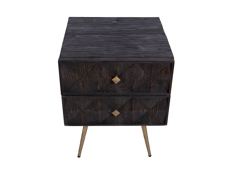 VELADOR DE MADERA COLOR CARBÓN 3