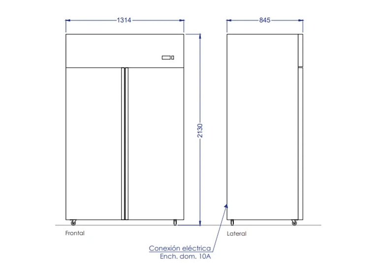 CONGELADOR VERTICAL 2 PUERTAS 1300 LITROS 5