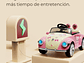 AUTO A BATERÍA BEETLE PARA NIÑOS CON MÚSICA Y LUCES ROSA - Miniatura 5