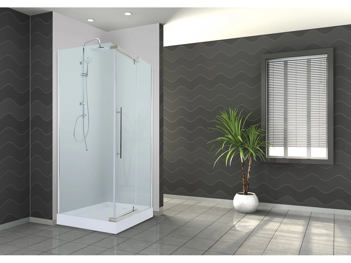 SHOWER DOOR 120X80CM 6MM MAMPARA RECTANGULAR | BLANCO 3