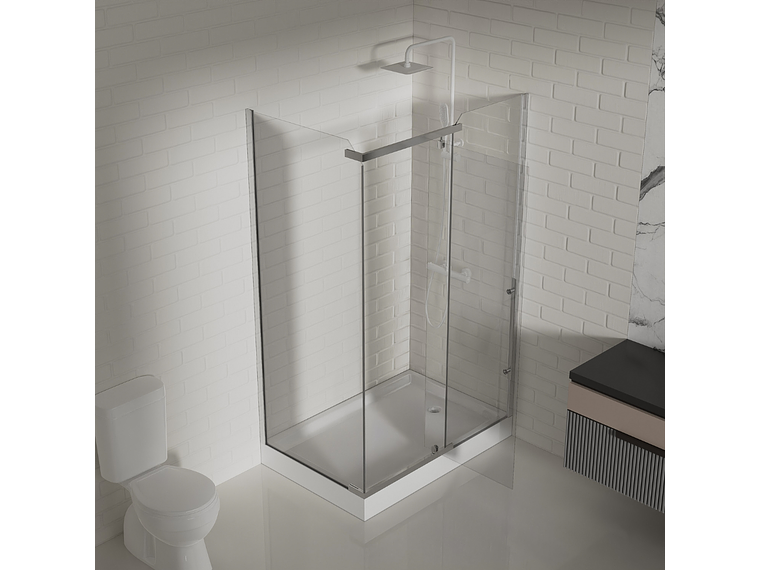 SHOWER DOOR 120X80CM 6MM MAMPARA RECTANGULAR | BLANCO 5