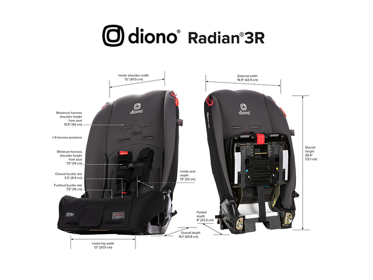 SILLA CONVERTIBLE DIONO RADIAN® 3R - GRIS 8