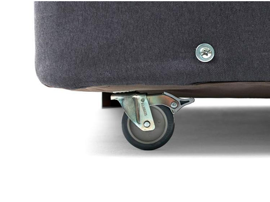 JUEGO DE DORMITORIO DRIMKIP CAMA AMERICANA DUO POCKET PLUS 1 PLAZA GRIS + TOPPER 5