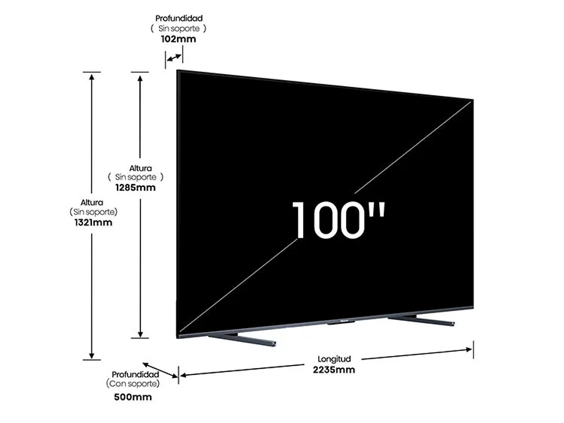 SMART TV HISENSE QLED 4K UHD 100” 100U7N 2