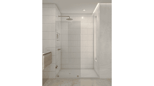 SHOWER DOOR VIDRIO TEMPLADO 90X190 CM HERRAJE INOX - CIVITA