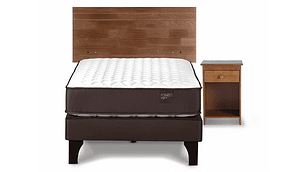 JUEGO DE DORMITORIO ROSEN CAMA EUROPEA ERGO T 1 PLAZA + SET TABOR CARMAREL