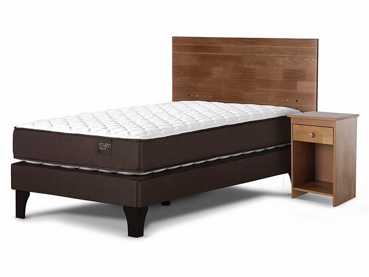 JUEGO DE DORMITORIO ROSEN CAMA EUROPEA ERGO T 1 PLAZA + SET TABOR CARMAREL 2