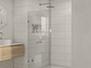 SHOWER DOOR VIDRIO TEMPLADO 90X190 CM HERRAJE INOX - CIVITA - Miniatura 2