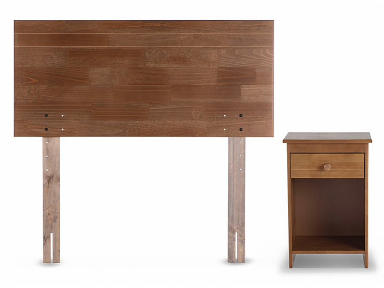 JUEGO DE DORMITORIO ROSEN CAMA EUROPEA ERGO T 1 PLAZA + SET TABOR CARMAREL 3