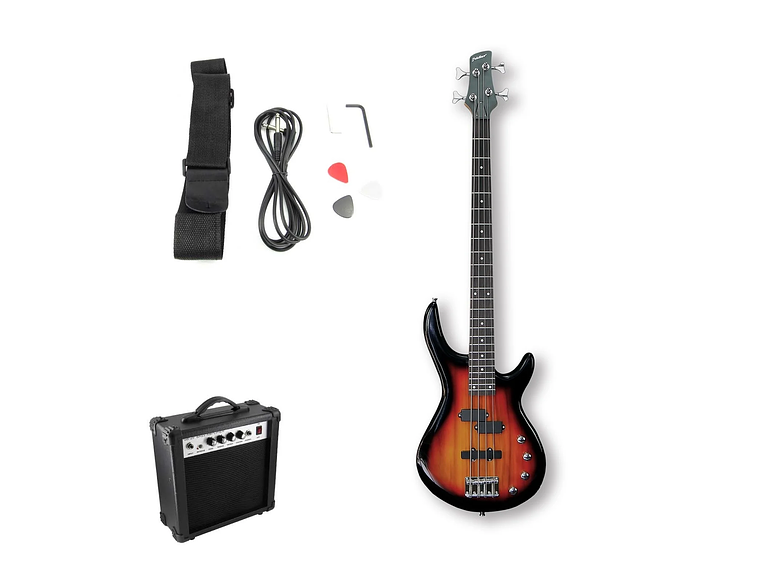 BAJO ELÉCTRICO FIDDLER SUNBURST + AMPLIFICADOR 20W 1