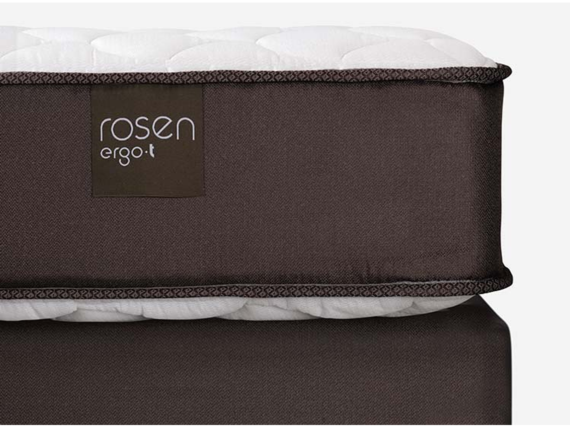 JUEGO DE DORMITORIO ROSEN CAMA EUROPEA ERGO T 1 PLAZA + SET TABOR CARMAREL 9