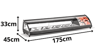VITRINA SUSHI 1.75 MTS