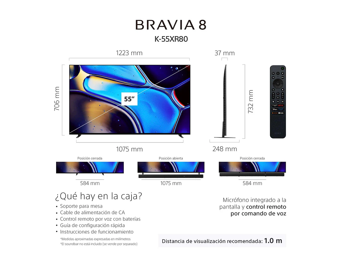 OLED BRAVIA 8 4K ULTRA HDR GOOGLE TV 55' 2