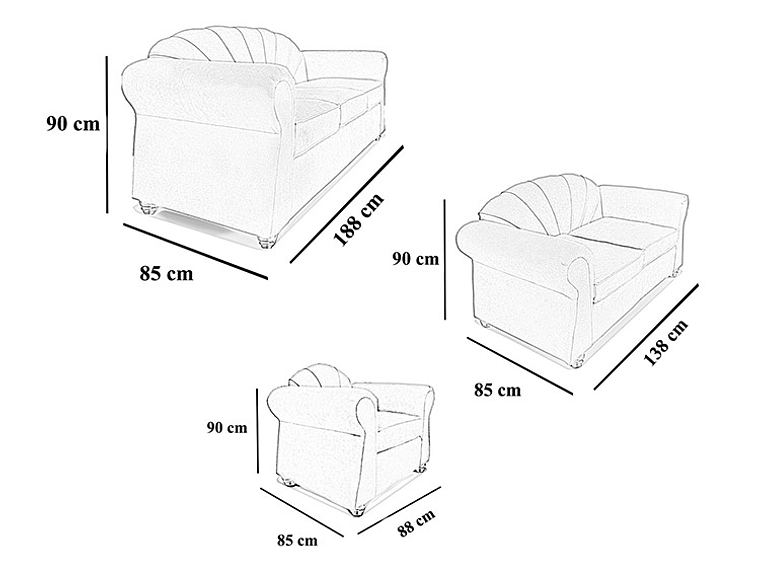 JUEGO DE LIVING ELEGANT DETAIL MARSELLA 321 2