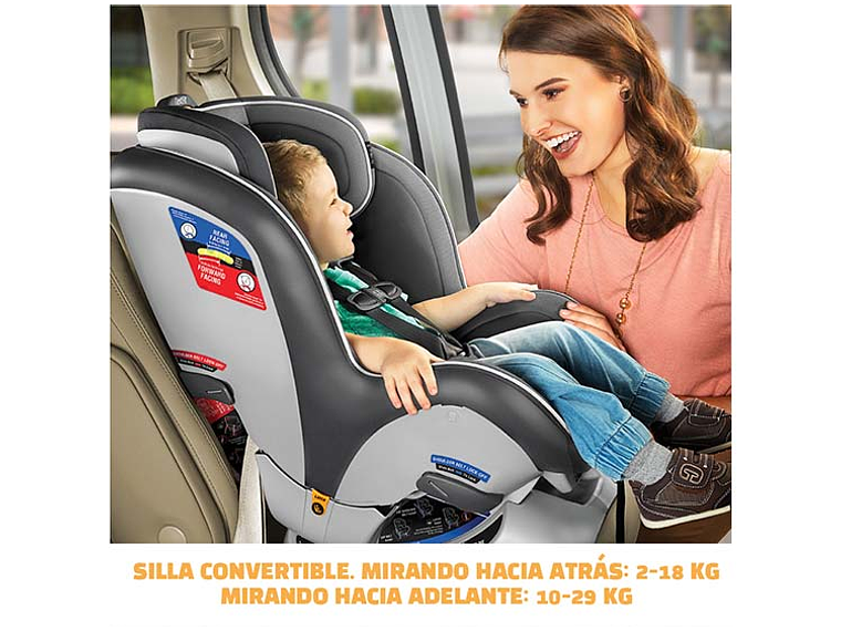 SILLA AUTO CHICCO SILLA CONVERTIBLE NEXTFIT ZIP CARBON GRIS 4