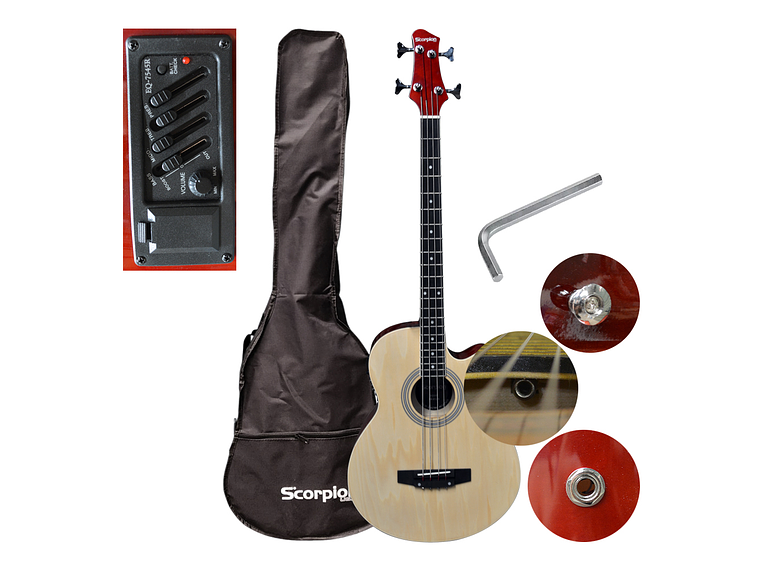 BAJO ELECTROACUSTICO NATURAL MOD.MB-812/N SCORPION 3