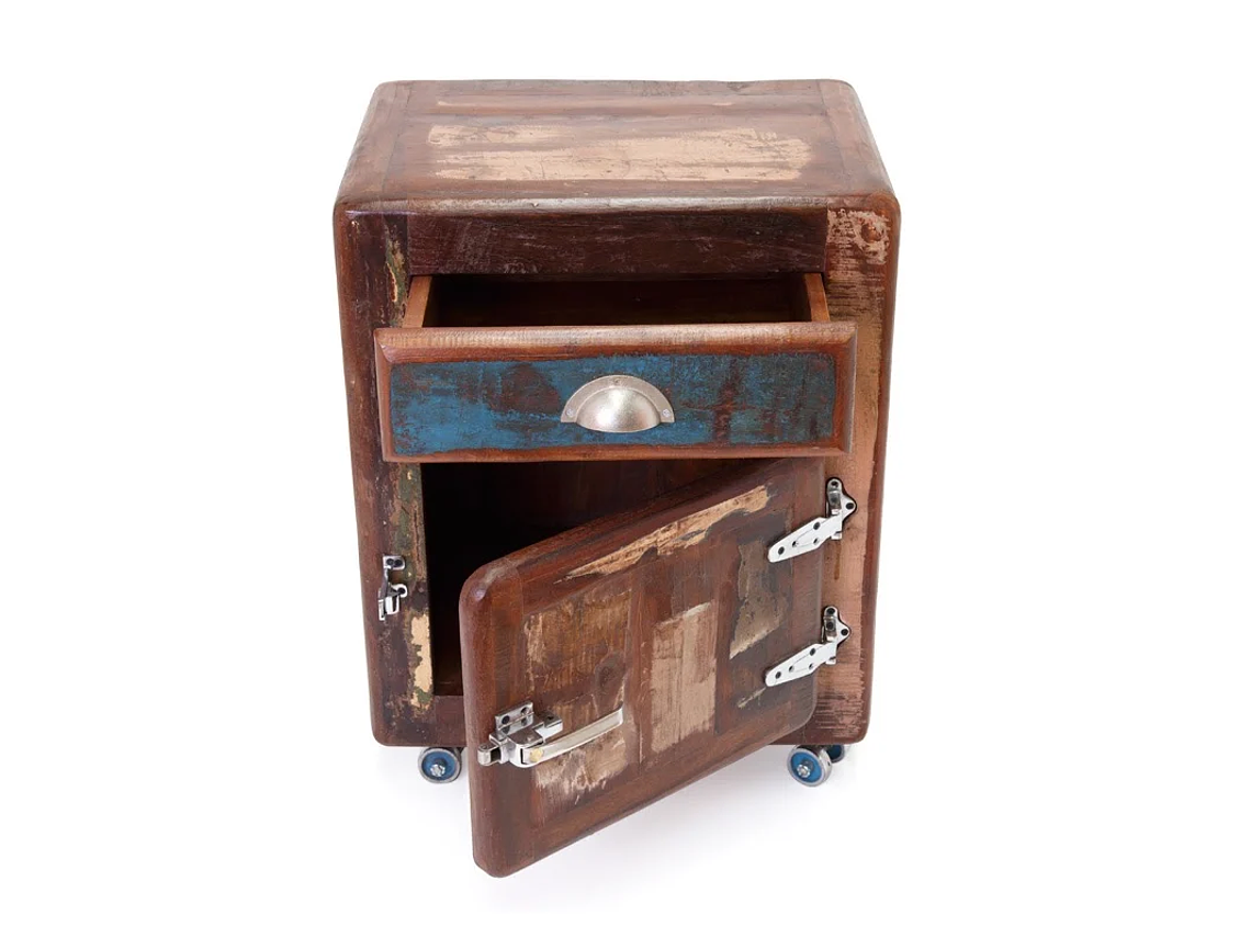 VELADOR DE MADERA ESTILO REFRIGERADOR ANTIGUO 4