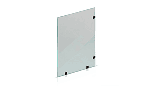 SHOWER DOOR VIDRIO TEMPLADO CON EMPAVONADO 90X150 CM HERRAJE NEGRO