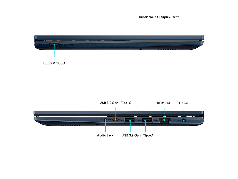 NOTEBOOK ASUS VIVOBOOK 14 X1404VA-EB1440W INTEL CORE 5 16GB RAM 512GB SSD 14'' 3