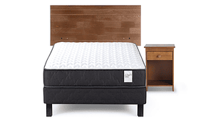 JUEGO DE DORMITORIO ROSEN CAMA EUROPEA WAVE 1 PLAZA + SET TABOR CARAMEL